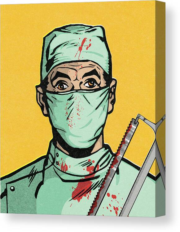 Accessories Canvas Print featuring the drawing Surgeon #1 by CSA Images