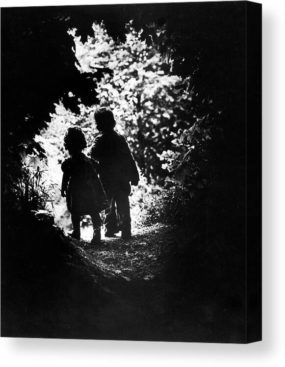 Children Canvas Print featuring the photograph 'The Walk to Paradise Garden' by W Eugene Smith