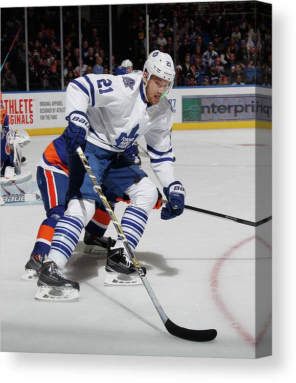 National Hockey League Canvas Print featuring the photograph Toronto Maple Leafs V New York Islanders #1 by Bruce Bennett