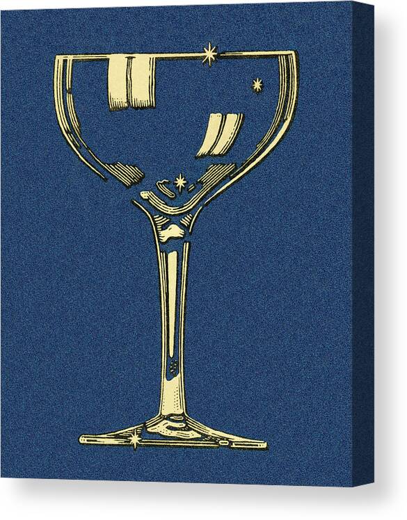 Alcohol Canvas Print featuring the drawing Cocktail Glass by CSA Images