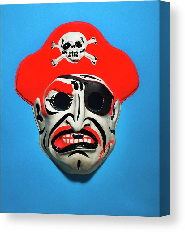 Accessories Canvas Print featuring the drawing Pirate Mask #2 by CSA Images