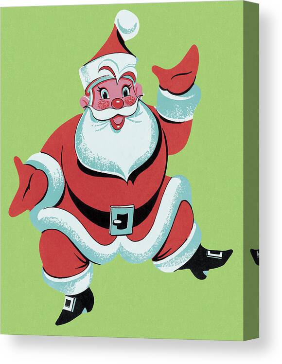 Accessories Canvas Print featuring the drawing Santa Claus by CSA Images