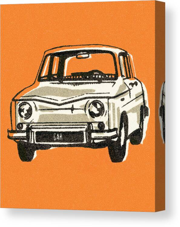 Auto Canvas Print featuring the drawing Car #29 by CSA Images