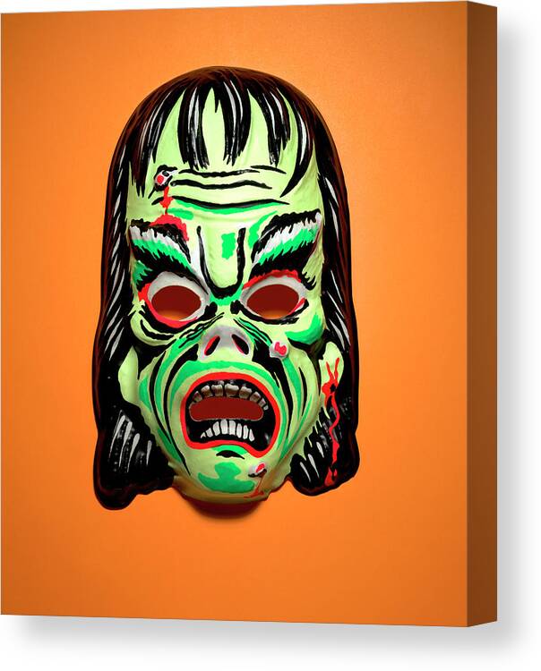 Afraid Canvas Print featuring the drawing Monster Mask #4 by CSA Images