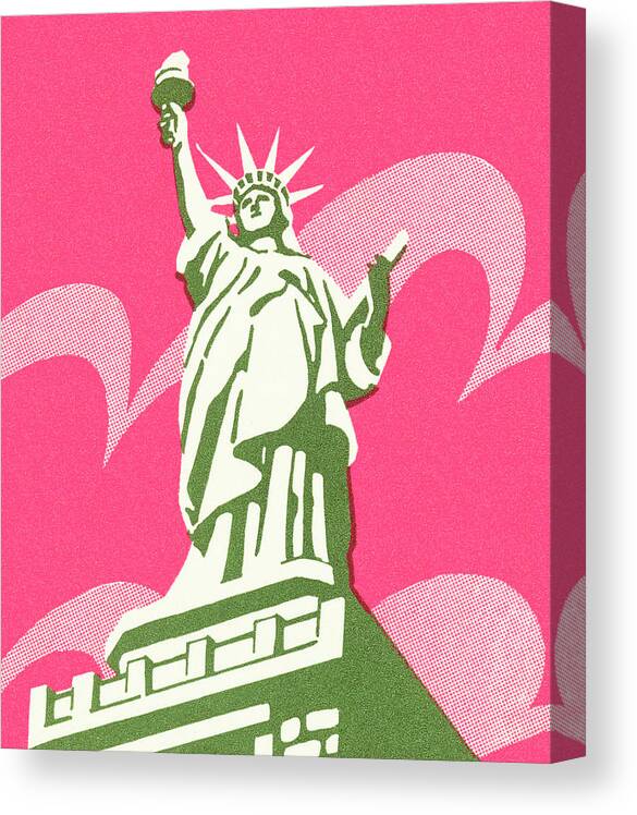 America Canvas Print featuring the drawing Statue of Liberty #50 by CSA Images