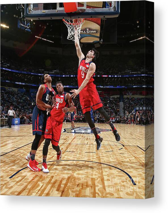 Dario Saric Canvas Print featuring the photograph Bbva Compass Rising Stars Challenge 2017 by Nathaniel S. Butler