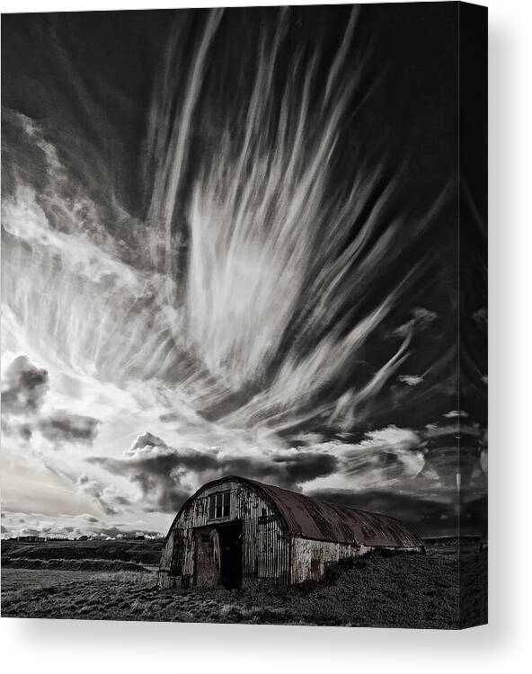 Hut Canvas Print featuring the photograph Adagio (mono) by orsteinn H. Ingibergsson