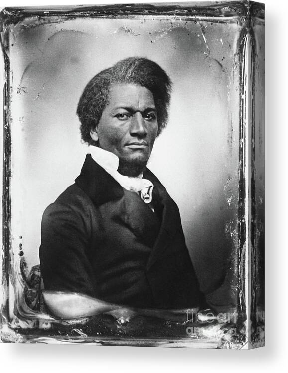 Frederick Douglass Canvas Print featuring the photograph American Abolitionist Frederick Douglass by Bettmann