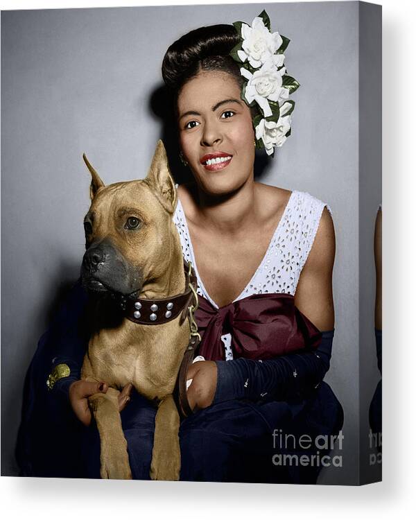 1947 Canvas Print featuring the photograph Billie Holiday by Granger