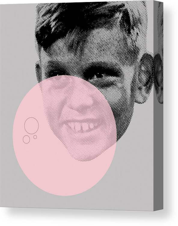 Boy Canvas Print featuring the drawing Boy With Bubble by CSA Images