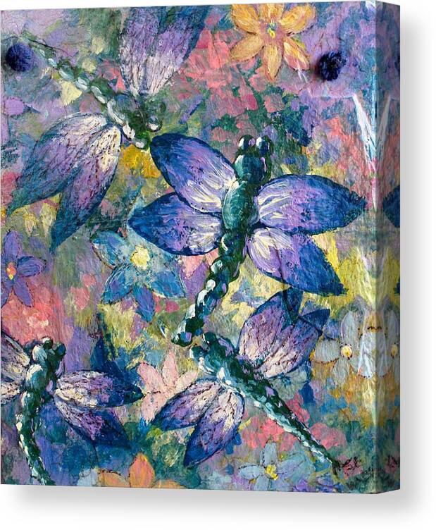 Abstract Canvas Print featuring the painting Dragons by Megan Walsh