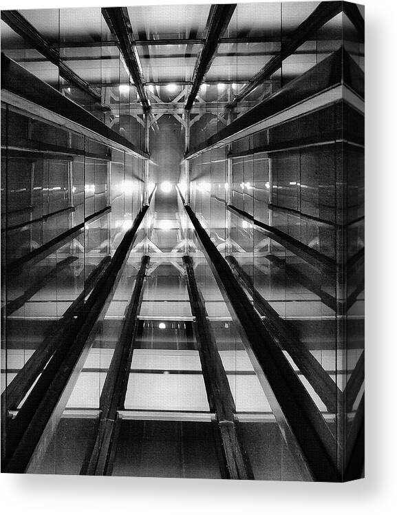 Architecture Canvas Print featuring the photograph Elevator Shaft Casa Confetti by Henk Van Maastricht
