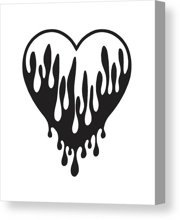 Flaming Dripping Heart Canvas Print / Canvas Art by CSA Images - Pixels
