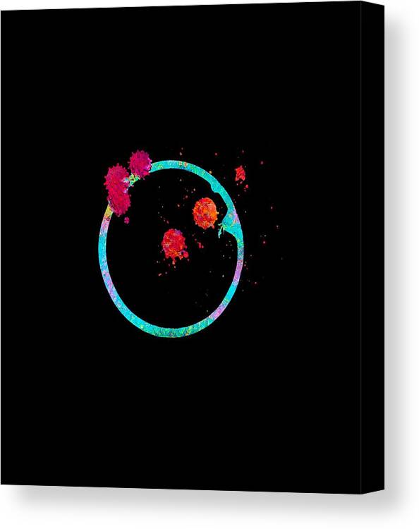 Flower Ball Crazy Canvas Print featuring the digital art Flower Ball Crazy by Kandy Hurley