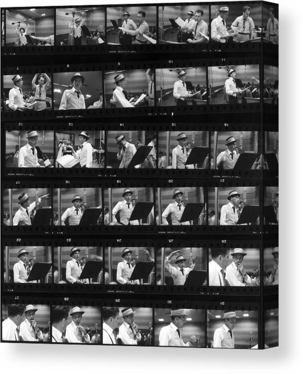 Singer Canvas Print featuring the photograph Frames Of Frank by Hulton Archive