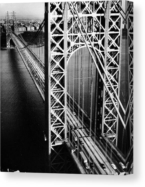 Usa Canvas Print featuring the photograph George Washington Bridge by Margaret Bourke-White