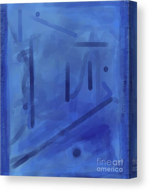 In The Blue Mist By Annette Marionneaux Stevenson Canvas Print featuring the digital art In the Blue Mist by Annette M Stevenson