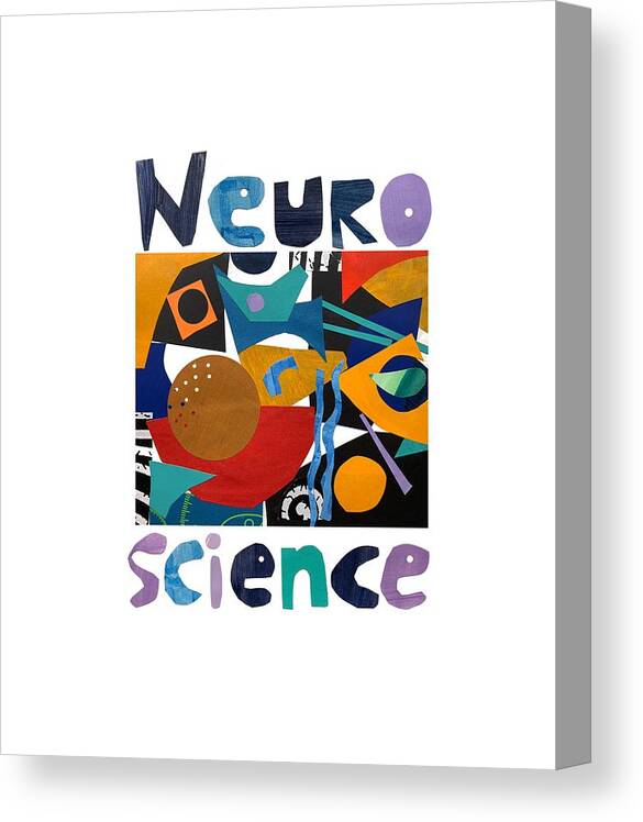 Neuroscience Canvas Print featuring the mixed media Neuroscience by Elena Nosyreva