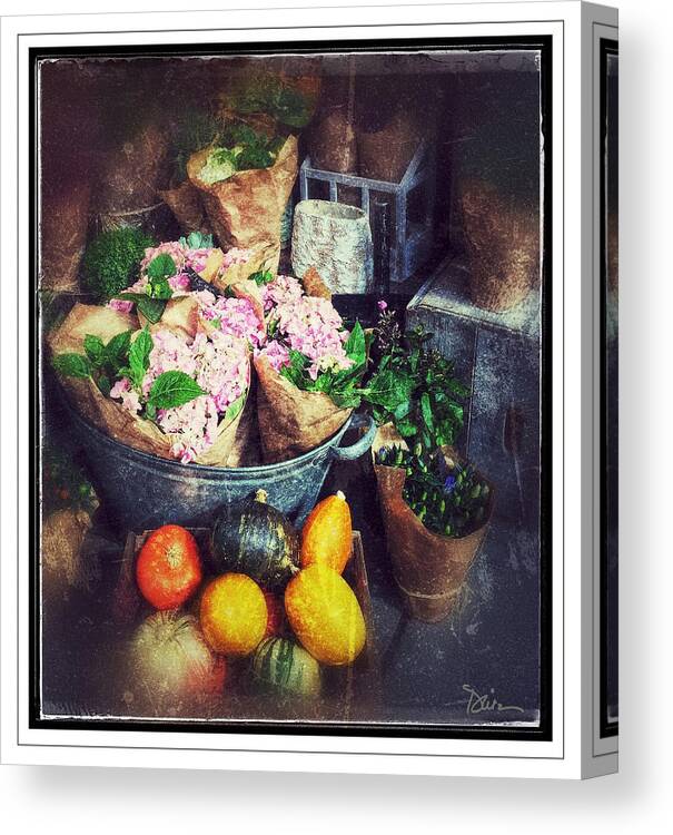 Fresh Produce Canvas Print featuring the photograph On Display by Peggy Dietz