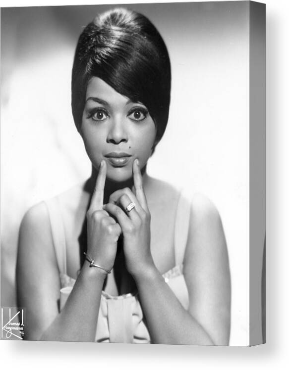 Soul Music Canvas Print featuring the photograph Portrait Of Tammi Terrell by Michael Ochs Archives