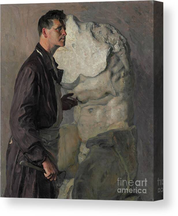 Oil Painting Canvas Print featuring the drawing Portrait Of The Sculptor Ivan by Heritage Images