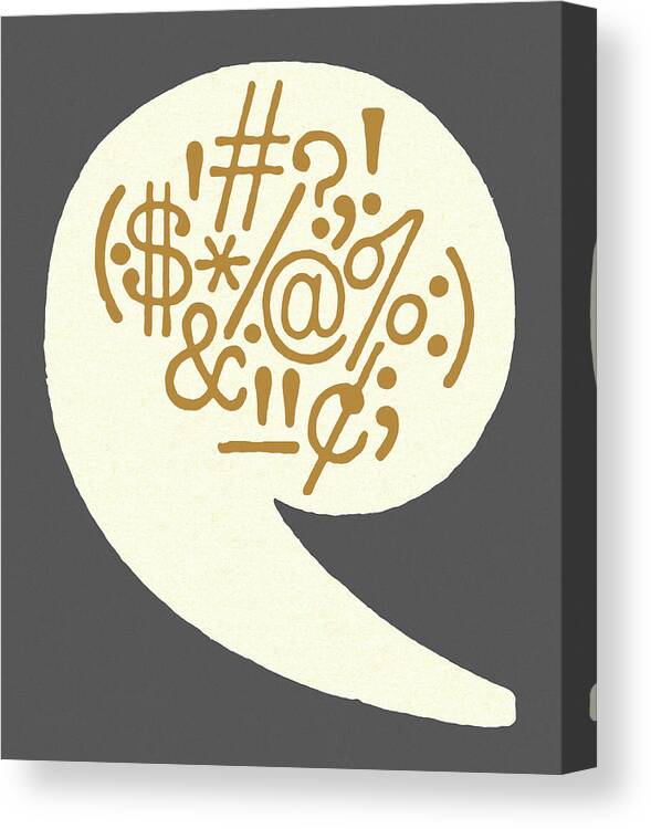 Ampersand Canvas Print featuring the drawing Punctuation Symbols by CSA Images
