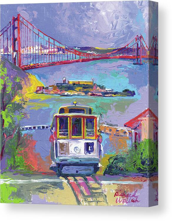 San Francisco
Golden Gate Bridge Canvas Print featuring the painting San Francisco 2 by Richard Wallich