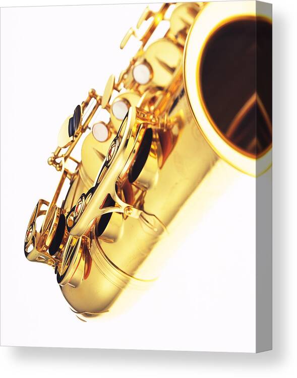 White Background Canvas Print featuring the photograph Saxophone by F-64 Photo Office/amanaimagesrf