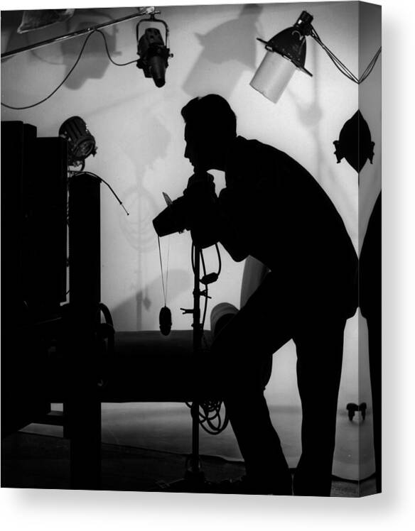 1950-1959 Canvas Print featuring the photograph Studio Photographer by Alan Meek