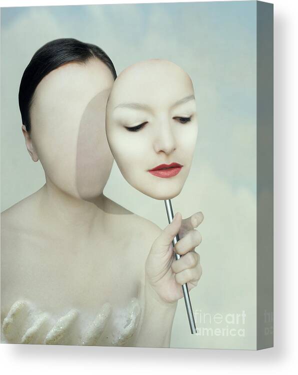 Complexity Canvas Print featuring the photograph Surreal Portrait Of A Woman Faceless by Valentina Photos