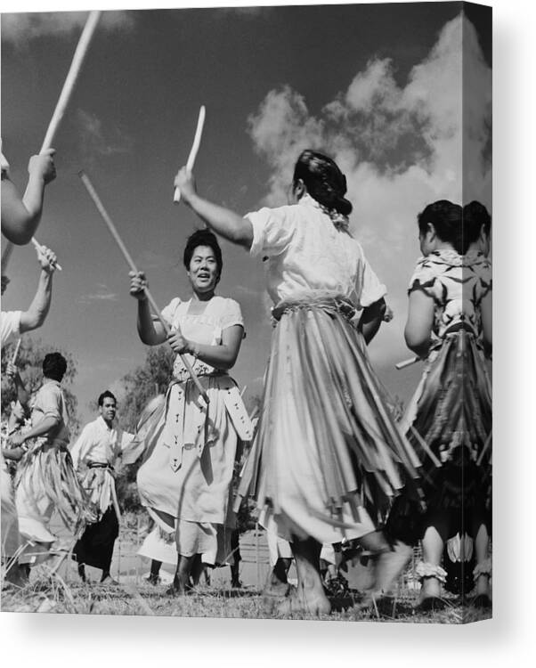 People Canvas Print featuring the photograph Tongan Dancers by Thurston Hopkins