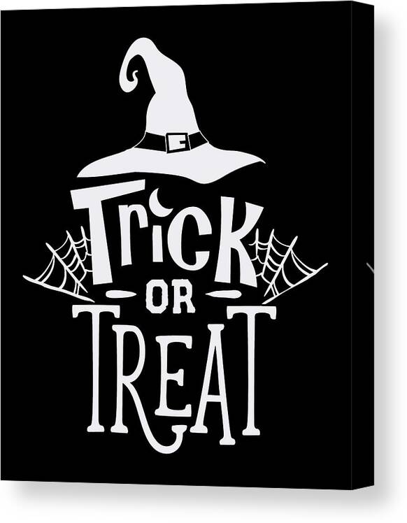 Halloween Canvas Print featuring the digital art Trick or Treat Halloween Witch Hat by Matthias Hauser
