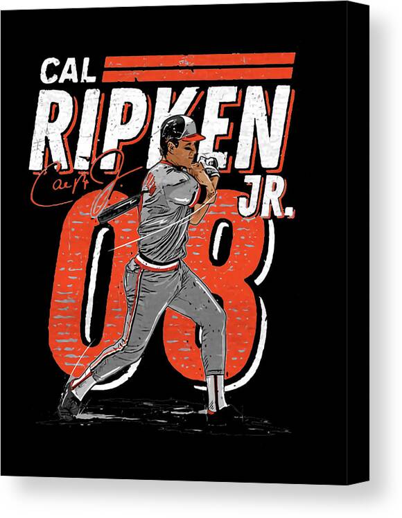 Cal Ripken Jr Dash Canvas Print featuring the digital art Cal Ripken Jr Dash #1 by Kelvin Kent