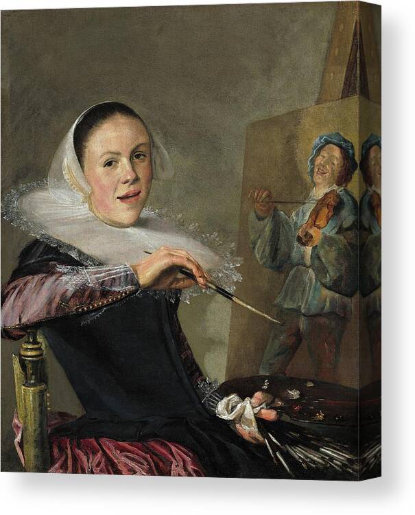 Judith Leyster Canvas Print featuring the painting Judith Leyster #1 by MotionAge Designs