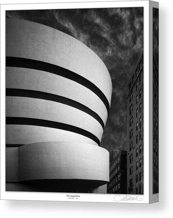 Nyc Canvas Print featuring the photograph The Original Guggenheim by Lar Matre
