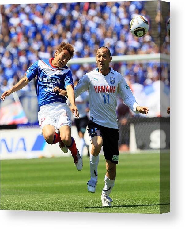 International Stadium Yokohama Canvas Print featuring the photograph Yokohama F. Marinos v Jubilo Iwata EJ. League #4 by Junko Kimura