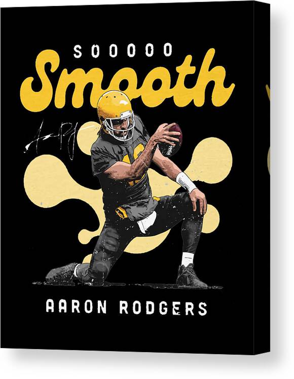 Football Canvas Print featuring the digital art Aaron Rodgers Smooth by Kelvin Kent