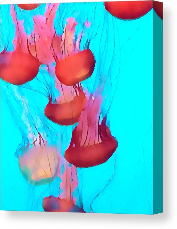 Jellyfish Canvas Print featuring the photograph Aquatic Adventure by Juliette Becker