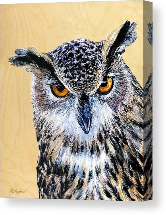 Bird Canvas Print featuring the painting At Face Value by R J Marchand