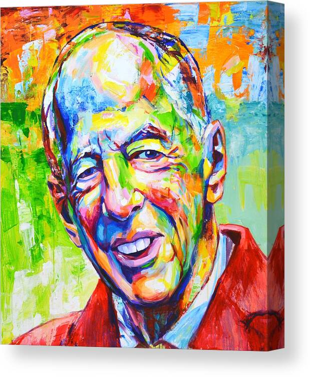 Nathaniel Charles Jacob Rothschild Canvas Print featuring the painting Baron Jacob Rothschild by Iryna Kastsova