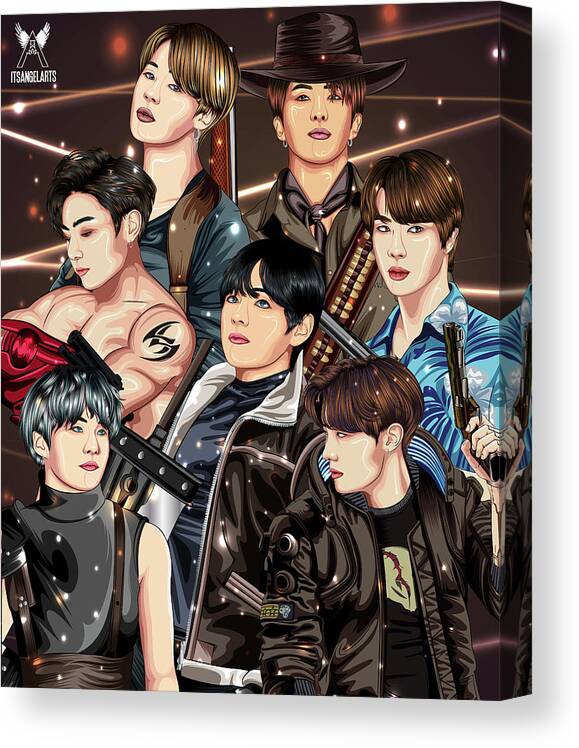 BTS as Game Characters Canvas Print / Canvas Art by Angel Arts - Fine Art  America