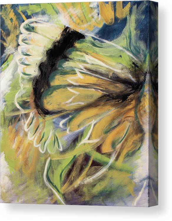 Butterfly Canvas Print featuring the painting Butterfly Abstract by Pamela Schwartz