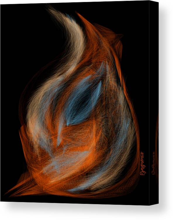 Cocoon Canvas Print featuring the digital art Cocoon by Ljev Rjadcenko