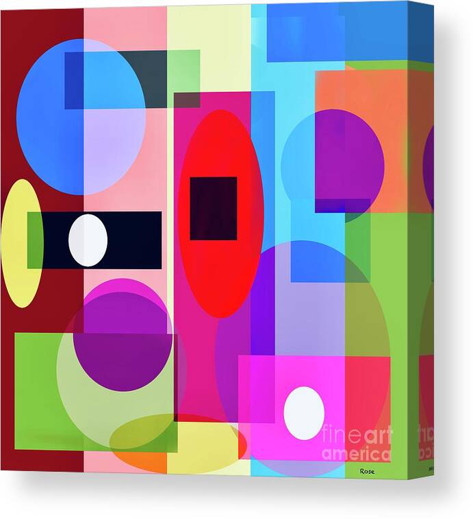 Colourful Canvas Print featuring the digital art Colourful abstract by Elaine Hayward