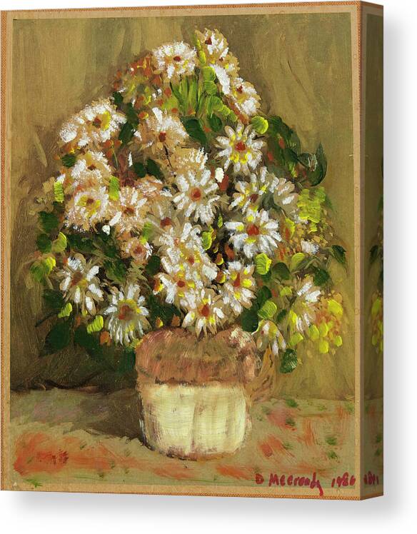 Grandma Canvas Print featuring the painting Daisies in Bloom by David McCready