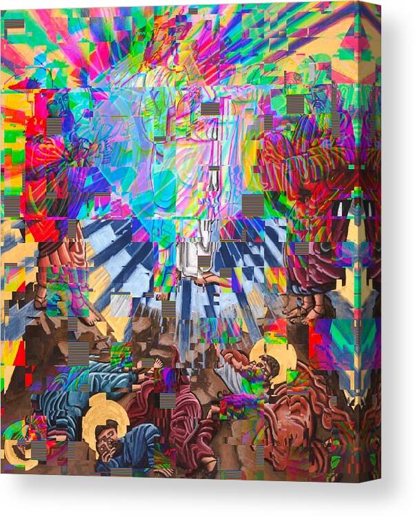 Abstract Canvas Print featuring the painting Glitch Transfiguration by Kelly Latimore