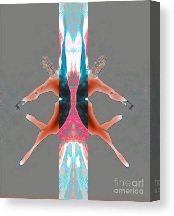 Dancing Canvas Print featuring the digital art Let's come Together by Alexandra Vusir