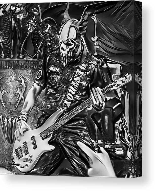 Live Canvas Print featuring the digital art Mushroomhead Live by Don Northup