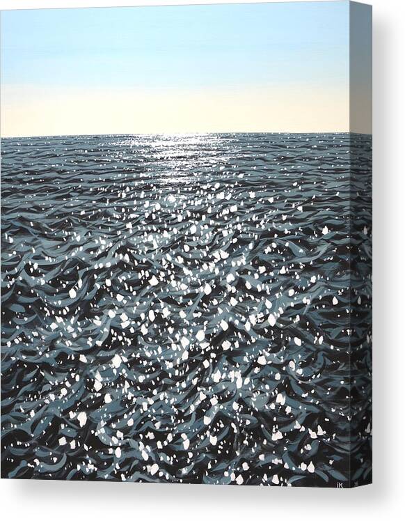Calm Ocean Canvas Print featuring the painting Sky. Ocean. by Iryna Kastsova