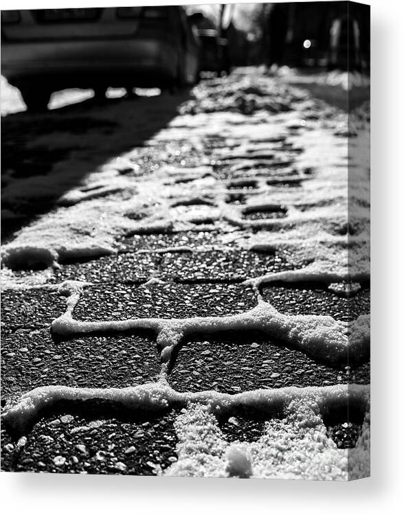Snow Canvas Print featuring the photograph Snow Bricks by Daniel M Walsh